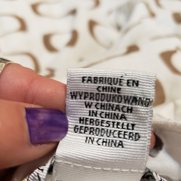 Christian Lacroix White Linen Midi Dress With Brown Waves Print, Size S - Picture 7 of 8